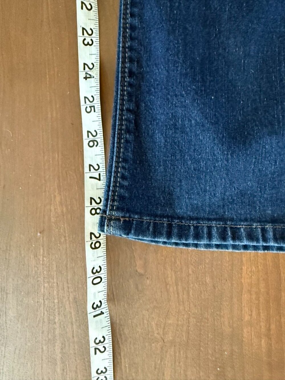 $60 Retail Santana Jeans Dark Wash Straight Leg Denim Size 18x30 Stretch - Picture 8 of 8